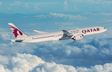 Prototipo de un Boeing 777-9 de Qatar Airways.