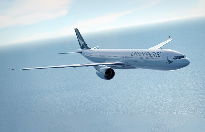 Render de un Airbus A330neo de Cathay Pacific.