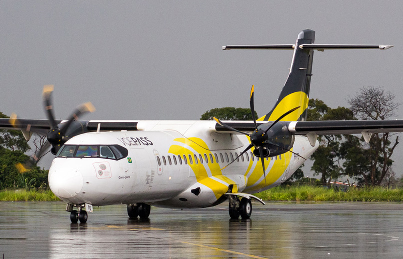 ATR 72 de Voepass en plataforma.