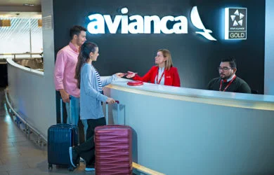 Sala VIP de Avianca en Colombia.