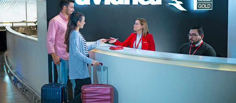 Sala VIP de Avianca en Colombia.