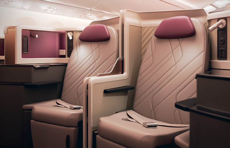 Diseño de la nueva cabina de los Boeing 787 de LATAM Airlines para "Premium Business".