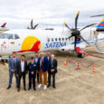 Entrega del nuevo ATR 42-600 para Satena en Toulouse, Francia.