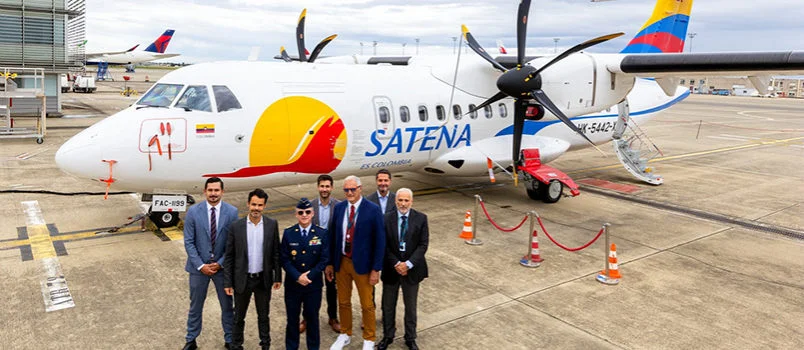 Entrega del nuevo ATR 42-600 para Satena en Toulouse, Francia.