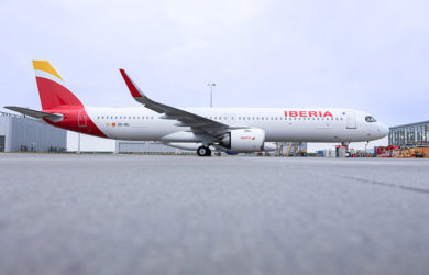 Primer Airbus A321XLR de Iberia en su entrega en Toulouse.