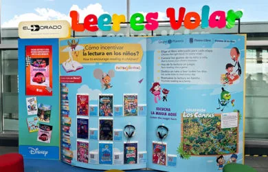 Espacio de lectura para niños del Aeropuerto El Dorado de Bogotá.
