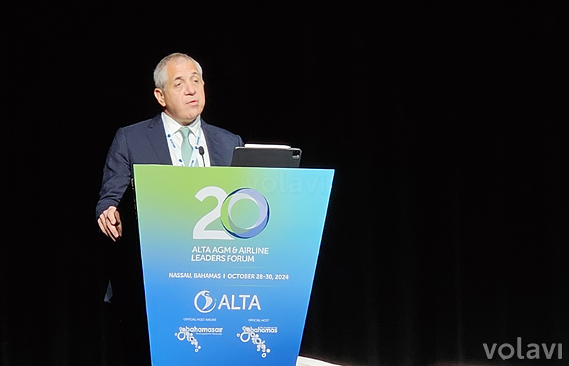 Roberto Alvo como nuevo presidente del Comité Ejecutivo, durante el inicio del ALTA Leaders Forum 2024.