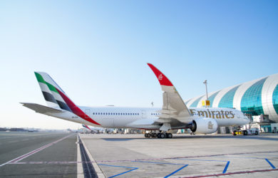 Primer Airbus A350-900 de Emirates en Dubái.