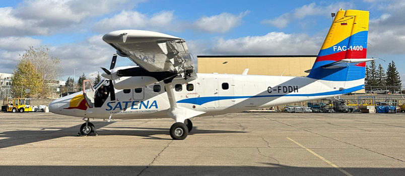 Entrega del prime Twin Otter DHC-6 de Satena en Calgary, Canadá.