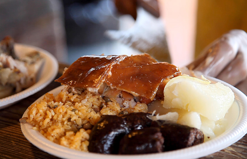 Lechón, uno de los platos típicos de Puerto Rico.