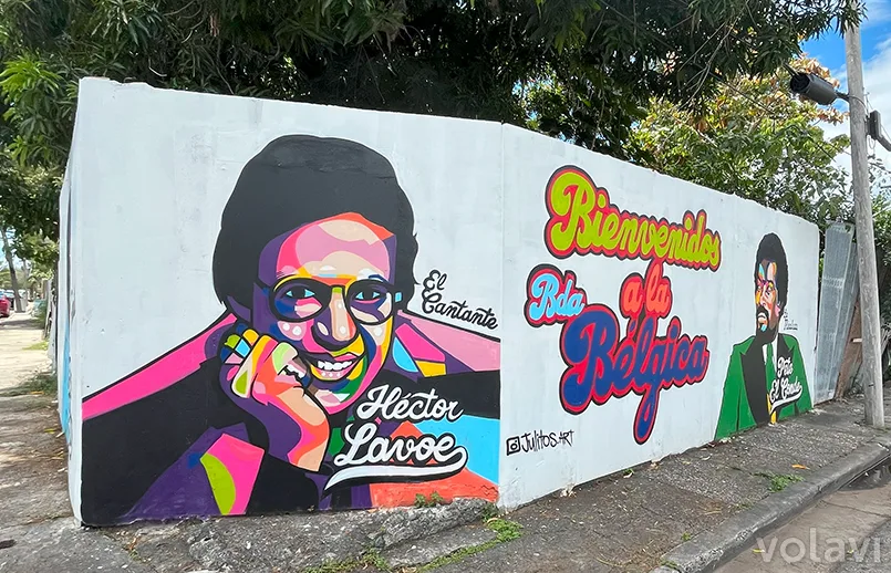 Mural homenaje a Hector Lavoe y Pete “El Conde” Rodríguez en el barrio Bélgica en Ponce.