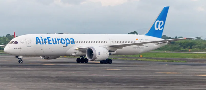 Boeing 787-9 de Air Europa llegando a Ciudad de Panamá desde Madrid.