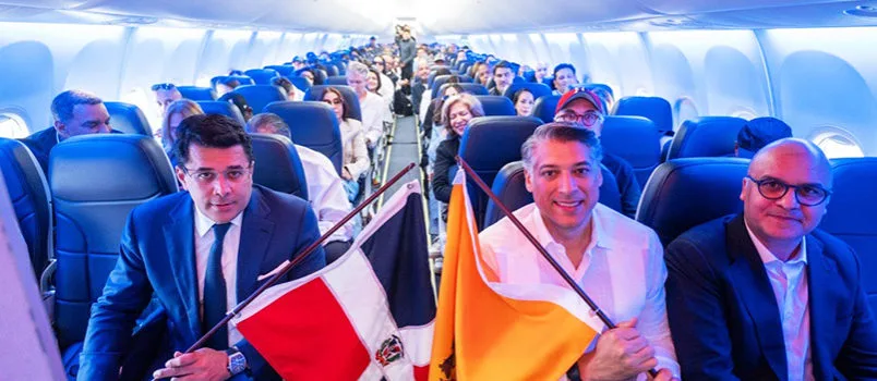 Lanzamiento de la ruta entre Santo Domingo y Newark de Arajet.
