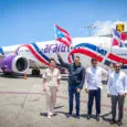 Vuelo inaugural de Arajet entre Santo Domingo y San Juan, Puerto Rico.