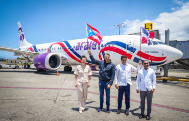 Vuelo inaugural de Arajet entre Santo Domingo y San Juan, Puerto Rico.