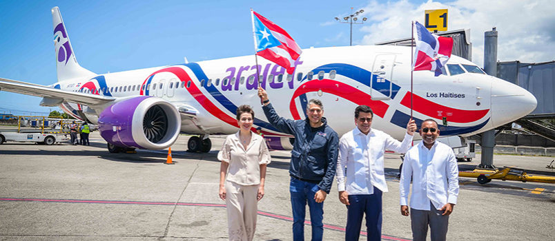Vuelo inaugural de Arajet entre Santo Domingo y San Juan, Puerto Rico.