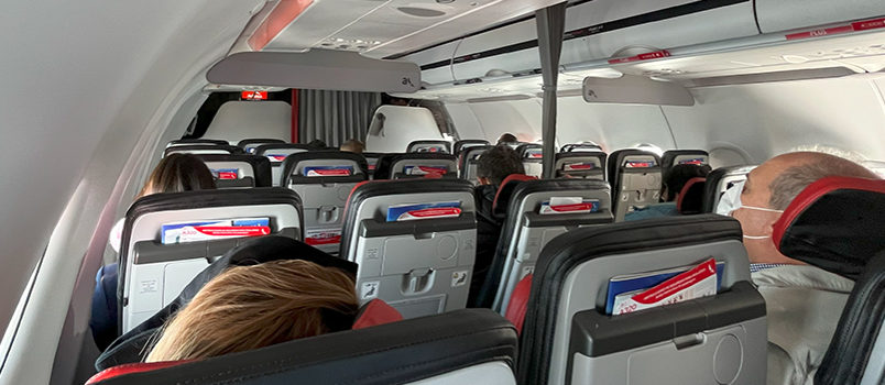 Cabina de pasajeros Airbus A320 Avianca.