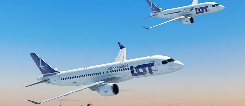 Prototipo de los Airbus A220-100 y A220-300 de LOT Polish.