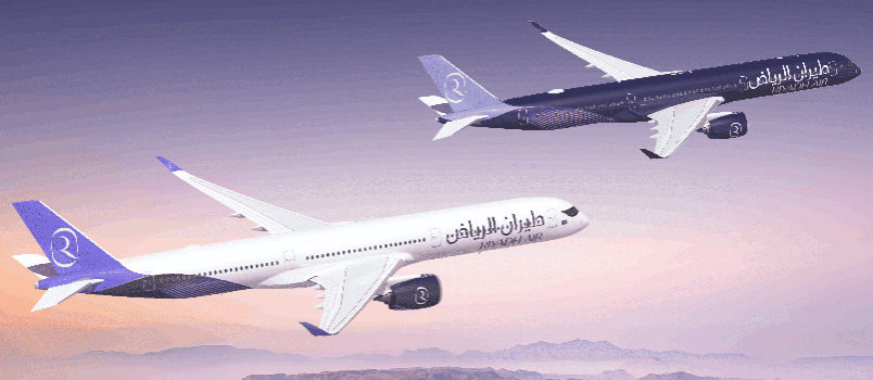 Prototipo de un Airbus A350-1000 de Riyadh Air.