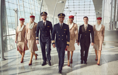 Tripulaciones de mando y de cabina de Emirates.