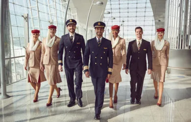 Tripulaciones de mando y de cabina de Emirates.