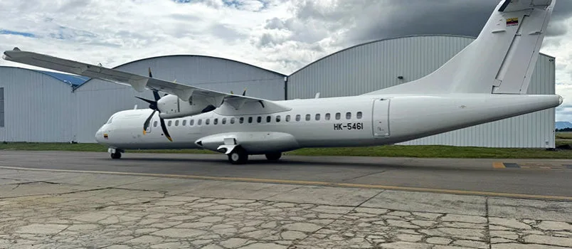 Clic Air recibe nuevo avión ATR 72 Llegada del nuevo ATR 72-600 de Clic Air a Bogotá.