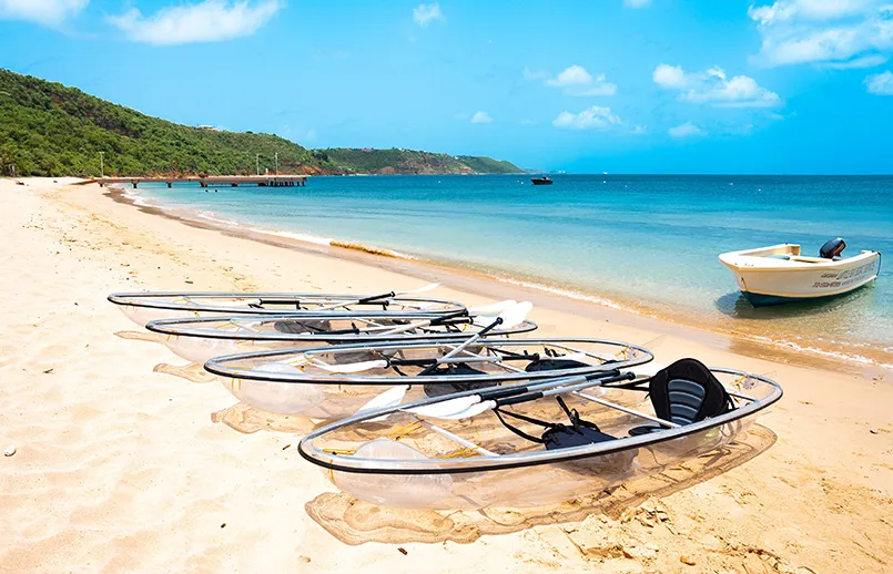 Playa en la Isla de Anguila en el Caribe.