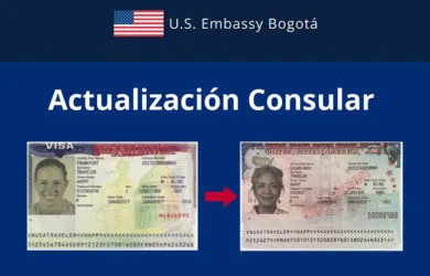 Cambio de diseño de visas en la Embajada de Estados Unidos en Colombia.