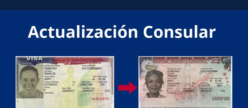 Cambio de diseño de visas en la Embajada de Estados Unidos en Colombia.