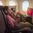Sistema de entretenimiento de Avianca en la clase ejecutiva de un Boeing 787.