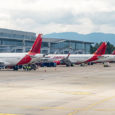Presencia de Avianca en la Terminal Nacional del Aeropuerto El Dorado de Bogotá.