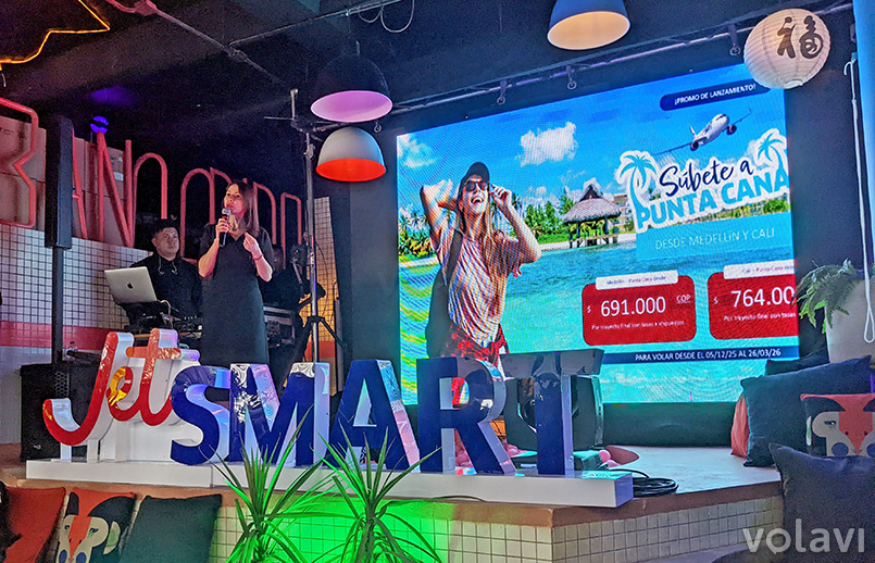 Carolina Ruiz, gerente de ventas de JetSmart para Colombia, anuncia el lanzamiento de Punta Cana. Carolina Ruiz, gerente de ventas de JetSmart para Colombia anuncia el lanzamiento de Punta Cana.