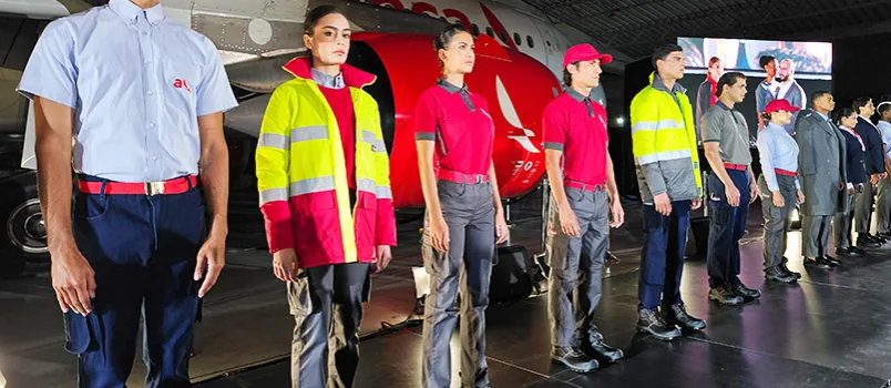 Nuevos uniformes de Avianca para el equipo de mantenimiento.