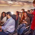 Clase ejecutiva de Avianca dentro de América a bordo de un Airbus A320.