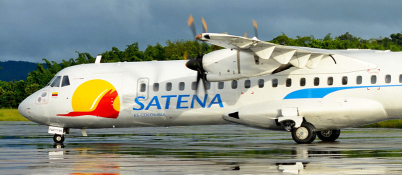 ATR 72-600 de Satena (HK-5399), en rodaje.