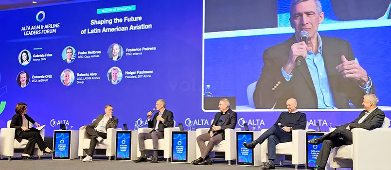 Panel de los CEO's de las aerolíneas de Latinoamérica en el ALTA Leaders Forum 2025.