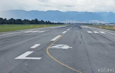 Pista 14L del Aeropuerto ElDorado de Bogotá.