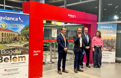 Inauguración de la nueva ruta de Avianca a Belén desde Bogotá.
