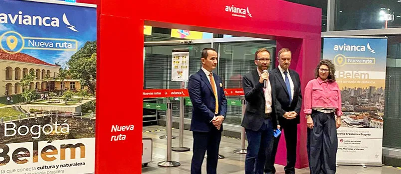Inauguración de la nueva ruta de Avianca a Belén desde Bogotá.