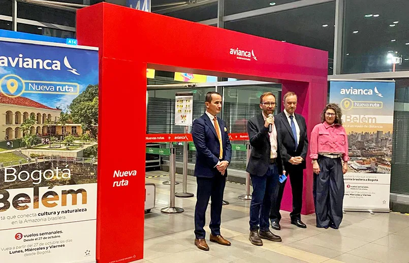 Inauguración de la nueva ruta de Avianca a Belén desde Bogotá.