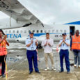 Inauguración de la ruta entre Bogotá y Nuquí de Satena en el Aeropuerto Reyes Murillo.