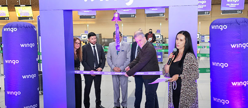 Acto de inauguración de la nueva ruta de Wingo entre Bogotá y Ciudad de Guatemala.