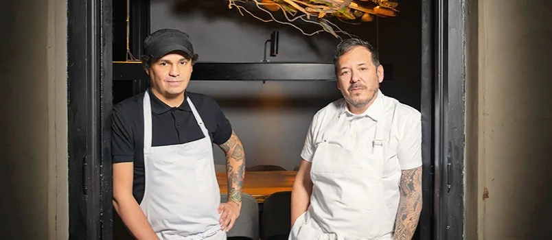 Chefs encargados de la renovación del menú en clase ejecutiva de Avianca.
