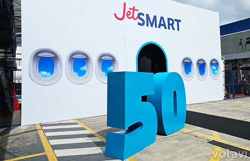 Celebración de los primeros 50 aviones de JetSmart.