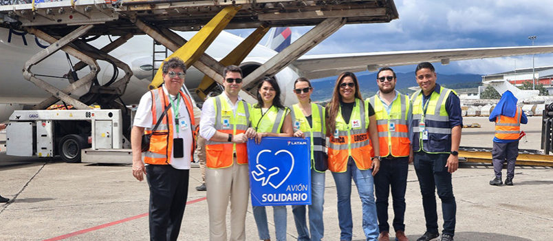 Transporte de ayuda humanitaria a Jamaica por parte de LATAM Cargo.