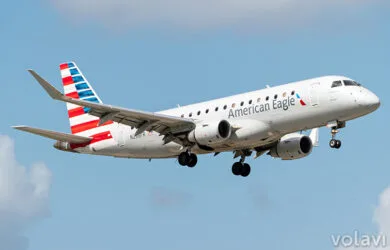 Embraer 175 de American Eagle, modelo que volará la ruta entre Miami y Caracas.