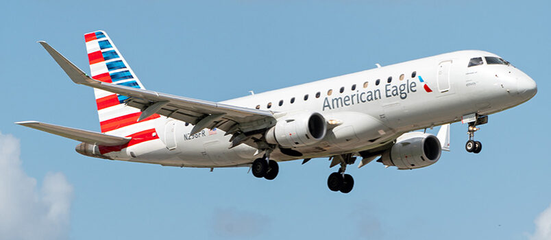 Embraer 175 de American Eagle, modelo que volará la ruta entre Miami y Caracas.