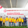 Airbus A320 de Avianca con esquema especial de pintura de la Selección Colombia de fútbol.