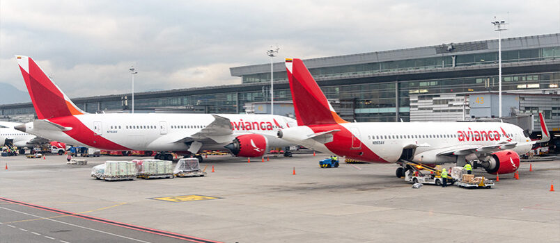 Aviones de Avianca (parte de Grupo Abra), en el Aeropuerto El Dorado de Bogotá.