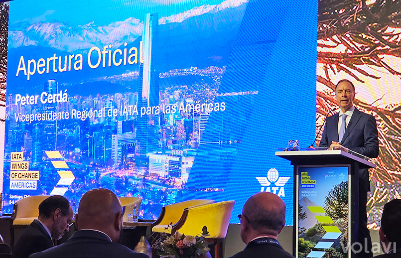 Peter Cerdá, vicepresidente de IATA para la Américas, en la bienvenida a Wings of Change 2026.